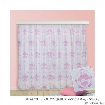 サンリオ マイメロディ レースカーテン 幅100×176cm丈 SB-692-S