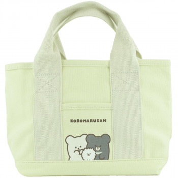 KOROMARUSAN 帆布仕切りミニトートバッグ WH