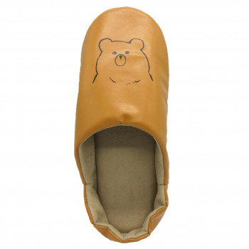 PAGE ONE ページワン ほっこりfriends バブーシュスリッパ 60 CAMEL GRK1495
