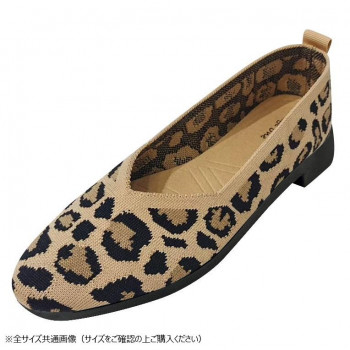 Vカットヒールニットパンプス Mサイズ(23~23.5cm) 47 LEO PARD GSZ2153