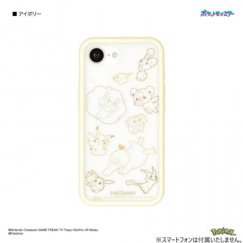 ポケットモンスター IIIIfit プランプフレーム iPhone16e 対応ケース アイボリー POKE-978IV