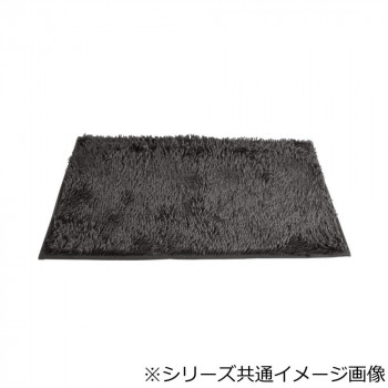洗える!キラキラシェニールマット ルアーヴル 45×75cm BK・ブラック 5444