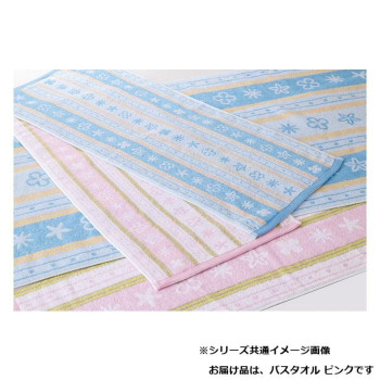 犬飼タオル BY190MB2 無撚糸ジャガード(スカーレット) バスタオル ピンク