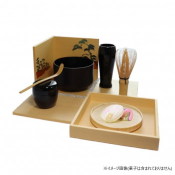 茶道具 お点前セット 喫茶箱 白木地(ナチュラル)・松