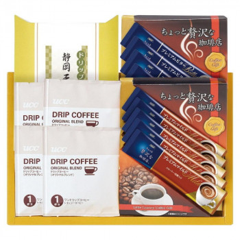 AGF・UCCコーヒー・ドリップ緑茶詰合せ ADB-30  2616-047
