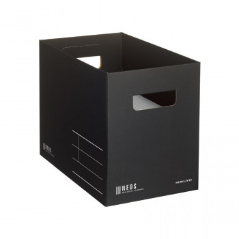 コクヨ 収納ボックス NEOS (Mサイズ) ブラック A4-NEMB-D