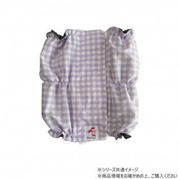 遠赤技研 ペット用 冷え対策・お腹の弱い子に テラペットはらまき Mサイズ パープルチェック柄(ゴム2本タイプ)