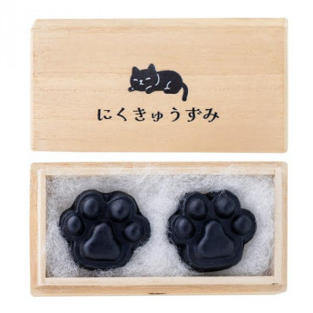 墨運堂 墨細工 にくきゅうずみ 箱絵黒猫 9649