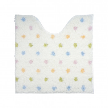 カキウチ ふんわリッチ トイレマット ドット アイボリー 60×60cm