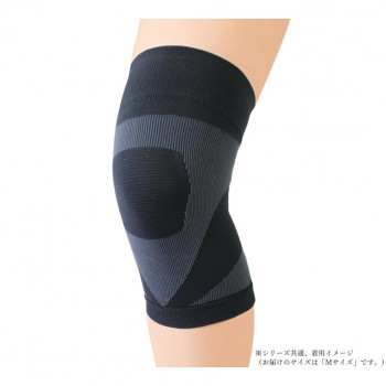 ケアオール　超固定　ひざサポーター1枚入り　M(ひざ頭周り約30～45cm)左右兼用　ブラック　ECR-530200