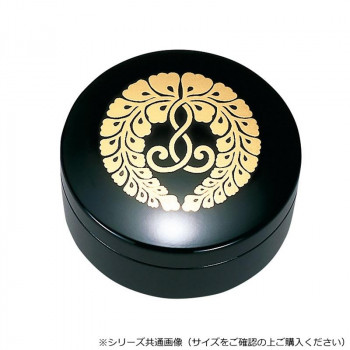 切立香合 木質製 2.2寸 黒(内梨地) 下り藤 4203224400421