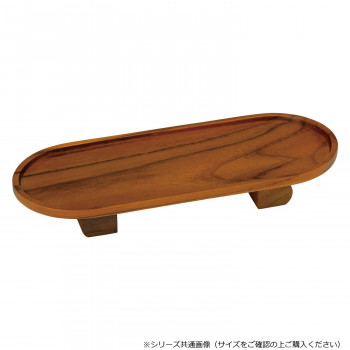 小判型 木製 仏器膳 6.0寸 チーク色 522560U300034