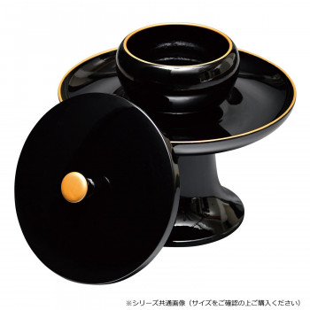 高茶台 1個入 4.5寸 黒(フチ金) 5315450200021