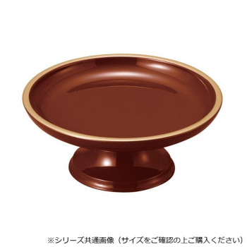 丸供物台 4.0寸 ブラウン(フチ金) 550140a700011