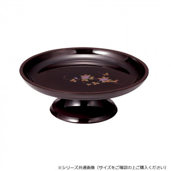丸供物台 6.0寸 タメ/蒔絵 鉄仙 5501601226011