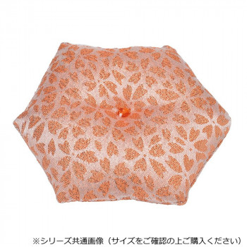 恋(ここ) 六角布団 薄型タイプビーズ付 2.5寸 レッドオレンジ 59c725W200092