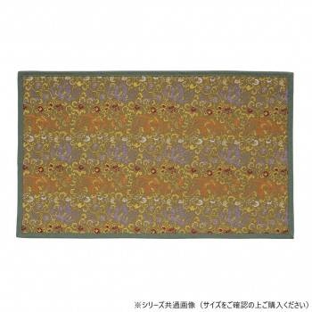 モーエン防火マット 1尺4寸 舞鳳凰小紋 利休 222414D800042