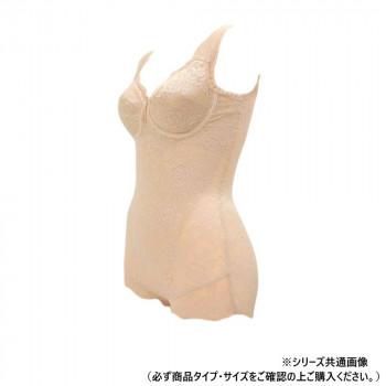 TAMURA yNuco ブルーメリアボディスーツ グラマー  ベージュ  M-YTN25G-020-M