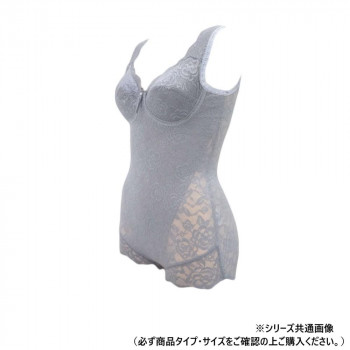 TAMURA yNuco ブルーメリアボディスーツ グラマー ブルーグレー 3L-YTN25G-207-3L