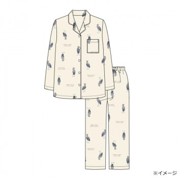 ギャルソンヌ　レディスパジャマ　Candy Closet　ブロード　ハシビロコウ柄シャツ　オフ　261036　Mサイズ
