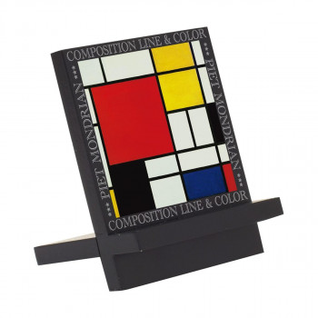 ユーパワー 名画木製イーゼルアート モンドリアン「コンポジションライン&カラー」 EA-00810