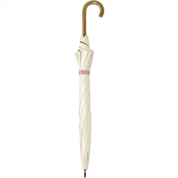 三国 55cm 裏黒PUコーティング 手開き 晴雨兼用長傘 ラナンキュラス オフ白 S1520001