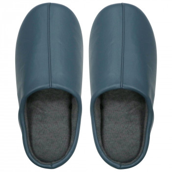 FAS project THE HOTELISH チャールススリッパ レザー調 ブルー M NWT-00700