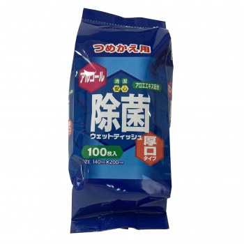 アルコール除菌ウェット厚口 詰替え用　100枚　36個セット