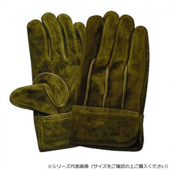 喜多 カラー皮手 牛本革背縫い ソフトオイル加工 M オリーブ No8053