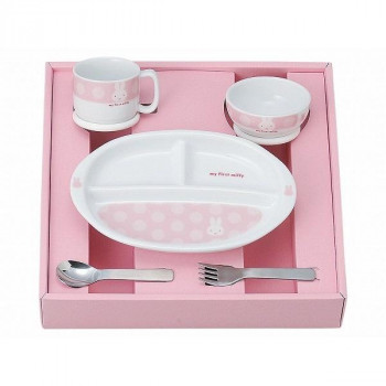 金正陶器 my First miffy ミッフィー こども食器セット(ピンク) 407752