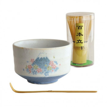 茶楽JAPAN　桜富士　抹茶セット MW-1850
