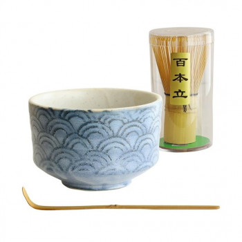 茶楽JAPAN　青海波　抹茶セット MW-1851