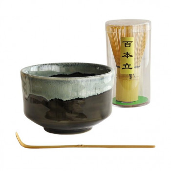 茶楽JAPAN　霞流し　抹茶セット MW-1852