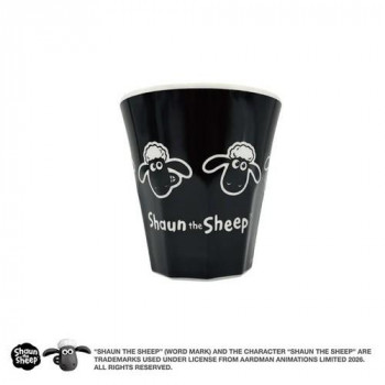 ひつじのショーン メラミンカップ (ブラック) 270ml 18195