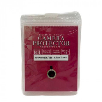 TMFW iPhone カメラガラスプロテクター キラキラ ゴールド TM-IP16E-CP04GD