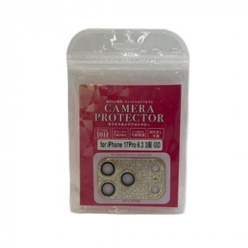 TMFW iPhone カメラガラスプロテクター キラキラ ゴールド TM-IP17P-CP04GD