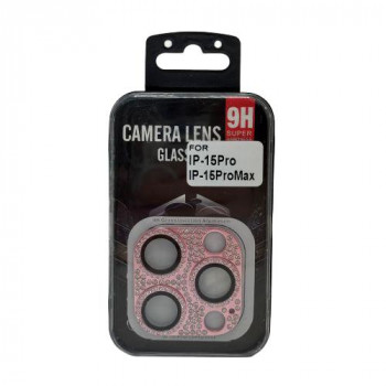 TMFW iPhone カメラガラスプロテクター キラキラ ピンク TM-IP15PR-CP04PK