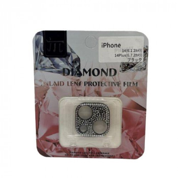TMFW iPhone カメラプロテクター キラキラ ブラック TM-IP14-CP03BK