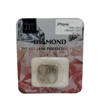 TMFW iPhone カメラプロテクター キラキラ ゴールド TM-IP14-CP03GD