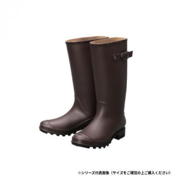 阪神素地 LB8121 ロングレインブーツ M ブラウン