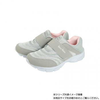 阪神素地 LE3918 婦人かるかるリラックス甲ベルトマジックタイプ(スニーカー) 23.0cm グレー