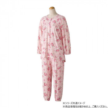 ケアファッション ワンタッチのびのびストレッチパジャマ (婦人) ピンク 4L 8003416