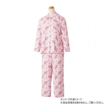 ケアファッション 大きめボタンプチサイズのびのびストレッチパジャマ (婦人) ピンク S 8004524