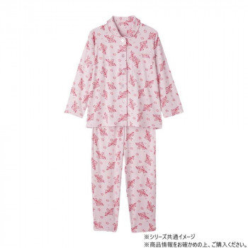 ケアファッション ワンタッチのびのびストレッチパジャマ (婦人) ピンク LL 8004533