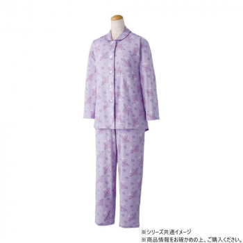ケアファッション ワンタッチのびのびストレッチパジャマ (婦人) パープル LL 80045313