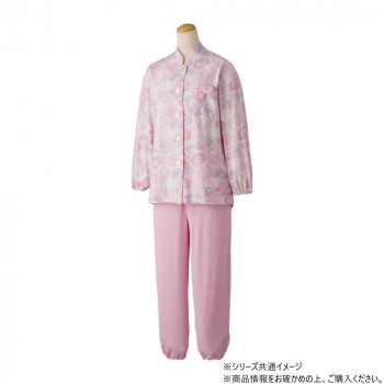 ケアファッション ワンタッチのびのびストレッチパジャマ (婦人) ピンク S 8004574