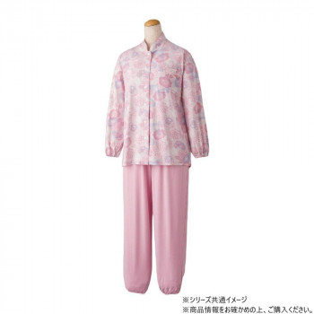 ケアファッション のびのびストレッチホックパジャマ (婦人) ピンク L 8004582
