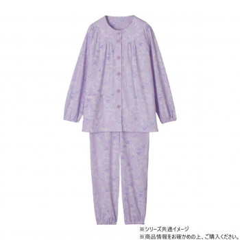 ケアファッション 着るサプIFMC.大きめボタンパジャマ (婦人) パープル LL 80055013