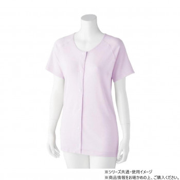 ケアファッション 着るサプIFMC.3分袖ホックシャツ (2枚組) (婦人) ラベンダー L 80055322