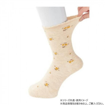 ケアファッション 着るサプIFMC.足首ゆったり名前の書ける柄ソックス (婦人) ベージュ 22～24cm 80056211